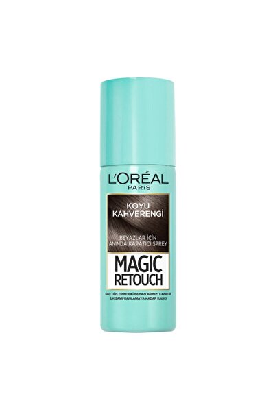 L'Oreal Paris Beyaz Saçlar Için Kapatıcı Koyu Kahverengi Saç Spreyi - Magic Retouch 02 Brun 75 ml 3600523193349