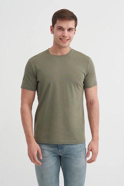 Cazador Slim Fit Crew Neck Cotton Plain T-Shirt