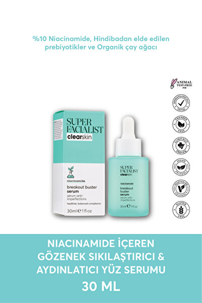 Super Facıalıst Super Facialist Niacinamide İçeren Gözenek Sıkılaştırıcı & Aydınlatıcı Yüz Serumu 30 ML