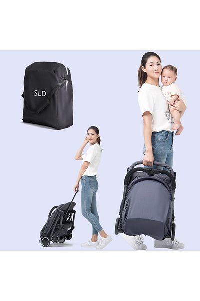 TEKNUM Travel Lite Stroller-SLD by Teknum with Sunveno Styler Fashion diaper Bag-Dark Grey