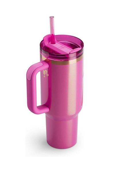 Stanley كأس ستانلي من Barbie X إصدار محدود من Barbie Icon مصنوع من الفولاذ المقاوم للصدأ بوزن 40 أونصة