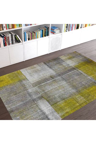 Homelux Ryno rug, rectangular, 230X290 cm, geometric, grey, yellow, polyester