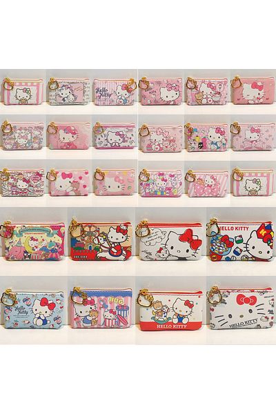 Choice Random pattern 1PCS Hello Kitty Cartoon Coin Pouch Purse Sanrio Creative Small Wallet Wholesale My M