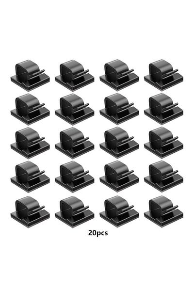 Choice 20pcs Charging Data Line Network Cable Finishing Line Clip Power Line Fixed Clip Self-Adhesive Pipe
