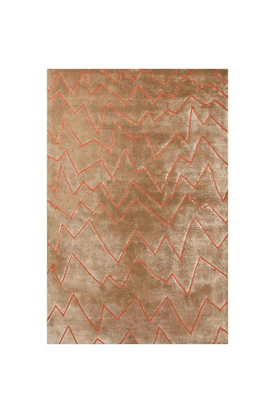 Homelux Velveto rug, rectangular, 230X290 cm, abstract, brown, orange, polyester, cotton, jute