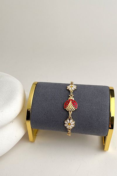 Modex Ladybug Figured Chain Bracelet