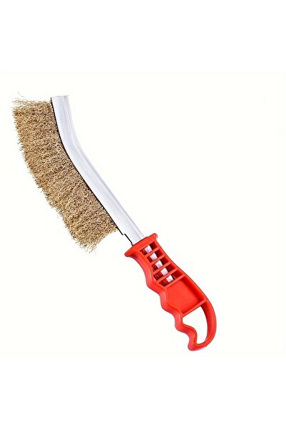 Choice فرشاة سلكية متعددة الوظائف باللون الأصفر مطلية بالنحاس (فرشاة من الفول...