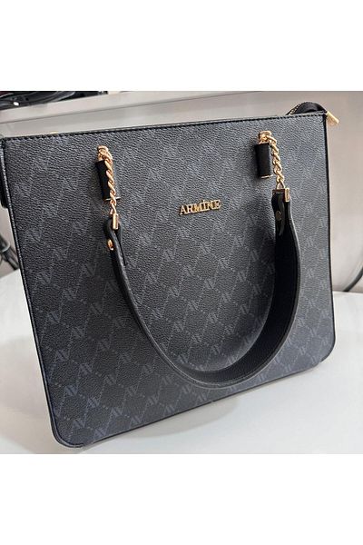 Armine Black Dotted Bag - AR36201