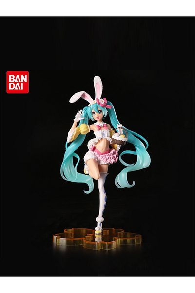 Choice 23cm No box 23CM Hatsune Miku Anime Figure Kawaii Pvc Model Doll Action Figurals Rabbit ears Collect