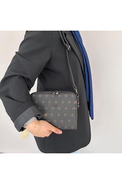 Armine Black Printed Bag - AR22801