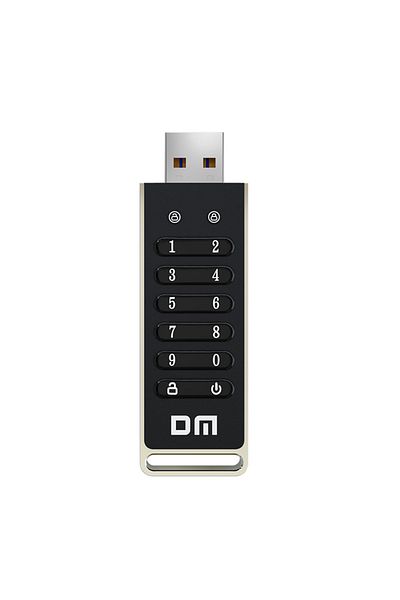 DM 64GB Black DM FD063 256-bit Encrypted USB Drive Password Secure Flash Drive USB3.2 U Disk Support Re