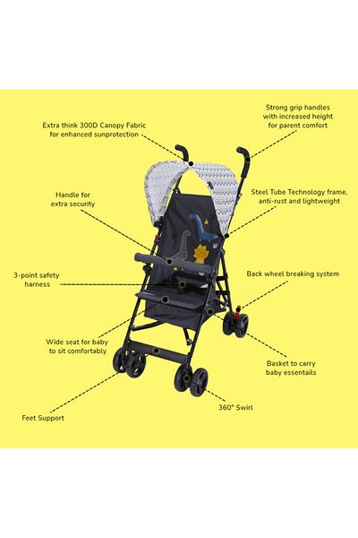 TEKNUM Teknum-Eco Lite Stroller-Yellow wave