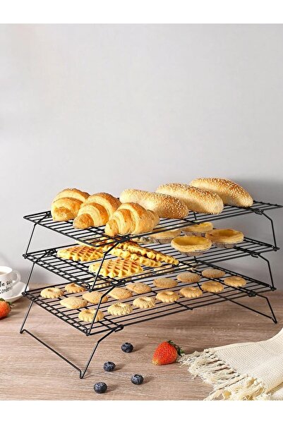 Choice 3 قطع صينية خبز سلكية غير لاصقة باللون الأسود مع رف تبريد الكيك وفرن من الفولاذ المقاوم للصدأ للمطبخ والبيتزا والخبز