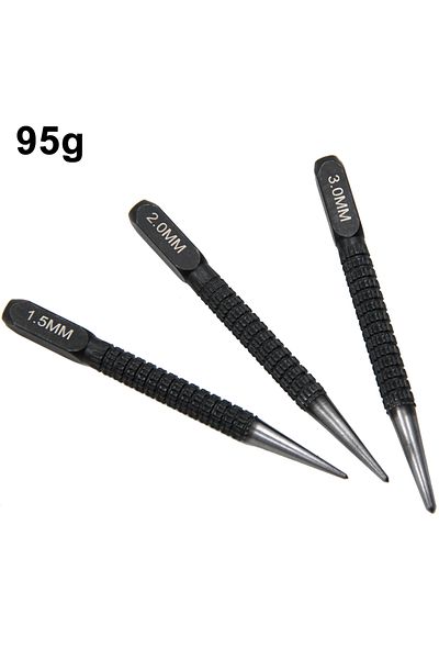 Choice 3PC plastic bag 3PC Center Punch Positioning Punch Drilling Fixer Black Cylindrical Nail Punch Pin T