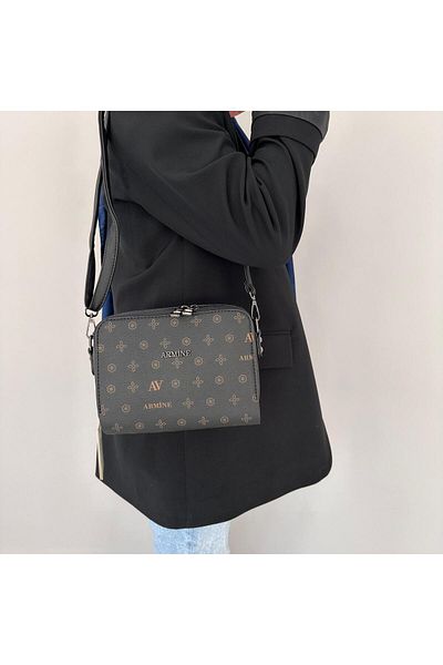 Armine Black Printed Bag - AR22801