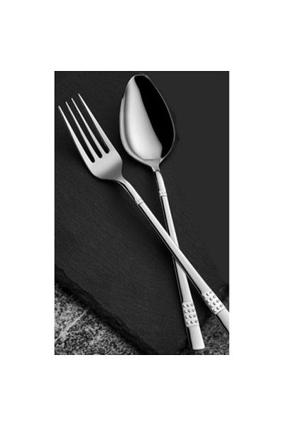 Arsel Domino Plain 72 Pieces 12 Person Fork Spoon Knife Set