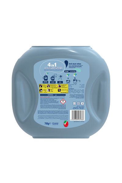 KA PODS, 4-in-1 Anti-Dust Mites Laundry Detergent Capsule, Deep Cleaning and Stain Remover,48 Pods