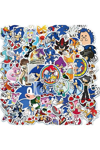 Choice 50PCS A 50Pcs/Set Cartoon Sonic Stickers Hedgehog Anime Toys Cartoon Graffiti Sticker for Water Bott