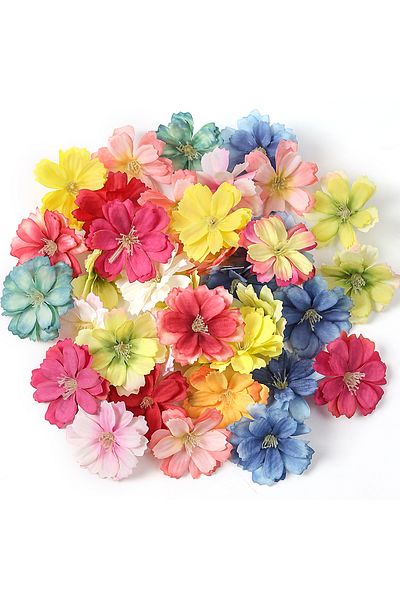 Choice 30Pcs MULTI Bulk 30Pcs Artificial Cherry Blossom Flower Head DIY Flower Decoration For Home Wedding