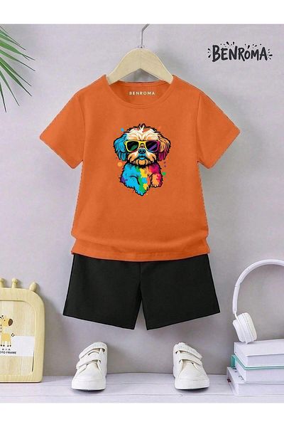 BENROMA Unisex Kids Shorts Set - Character Printed