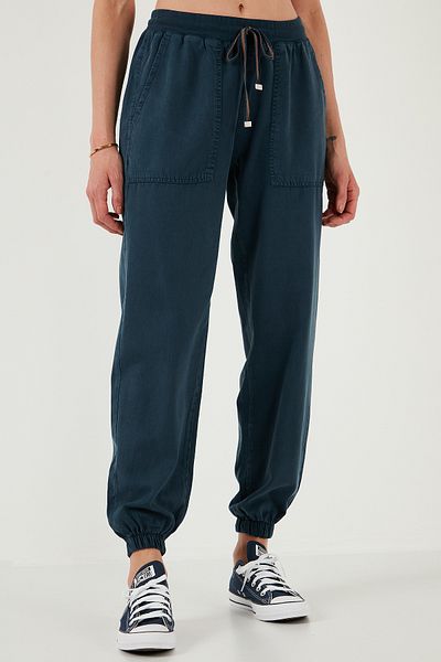 Lela Regular Fit High Waist Elastic Leg Jogger Sports Pants Trousers 668Yp5039