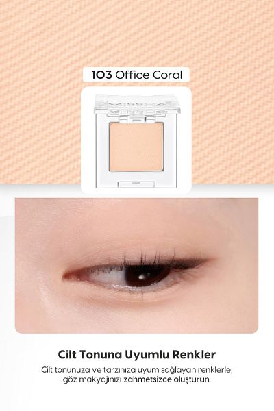 Missha Modern Shadow Matte Soft Textured Single Eye Shadow - Non-Spill (103 Office Coral)