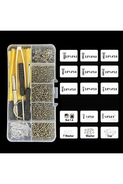 Choice 500 قطعة من أدوات إصلاح النظارات الشمسية مع مسامير وسادات الأنف ومفكات البراغي والصواميل والأجزاء البصرية ...