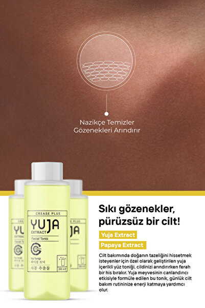 Crease Plus Yuja Arındırıcı Ve Canlandırıcı Yüz Temizleme Toniği 200 ml