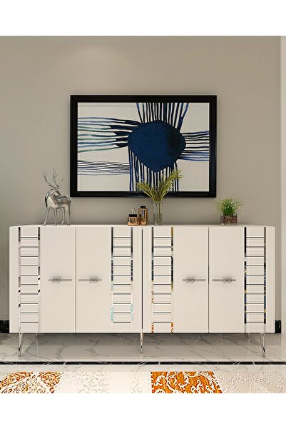 DEMONTE DECOR İMREDD (KB150) KONSOL BEYAZ-GÜMÜŞ