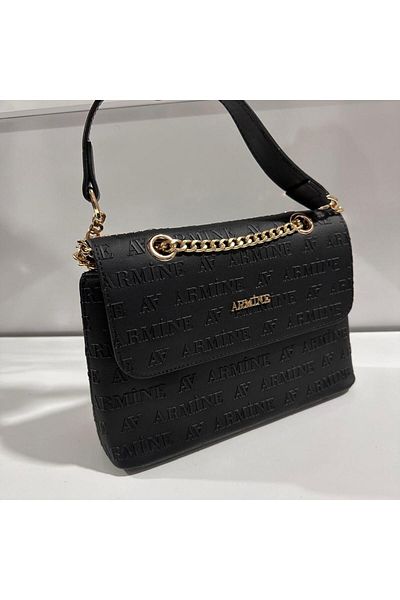 Armine Bag Embossed Black Ar34003