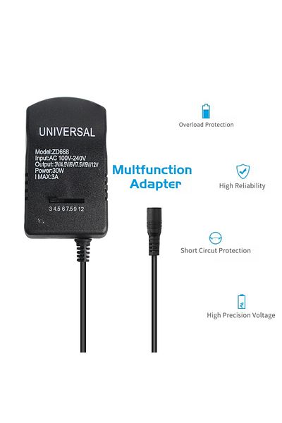 Choice us Adjustable Adapter Power Supply Charger Multi Voltage AC 220V TO DC 3V 4.5V 6V 7.5V 9V 12V EU US