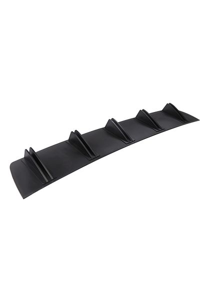 Choice Black Universal Car Rear Bumper Lip Abs Double Wing Rear Shark Chassis Fin Style Curved Bumper Lip D