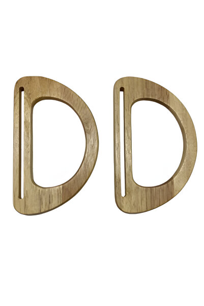 EleganTShoP Mâner elegant din lemn pentru geantă ID Model 15 cm AH3