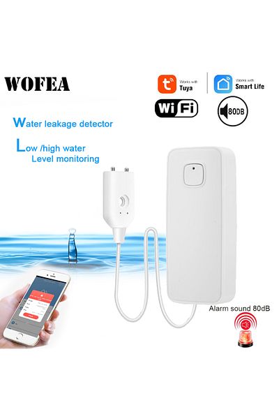 Choice 1pcs Tuya Smart Flood Leakage Sensor Remote Monitor Wifi Water Overflow Level Detector Water Leak Se