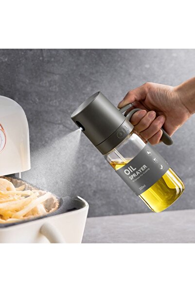 Choice black 【Hot sales】Oil Spray Bottle 250ml High Borosilicate Glass Cooking Oil Dispensers Olive Oil Spr