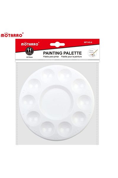 Choice Mp145-6 Motarro 1/3/12pcs Round Plastic Palette Art Alternatives Paint Tray Artist Watercolor Plasti