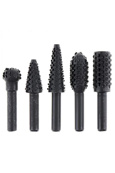 Choice 5pc black 5pc Black Woodworking Wolf Tooth Stick Rotary File DIY Grinding Accessories Set Electric G