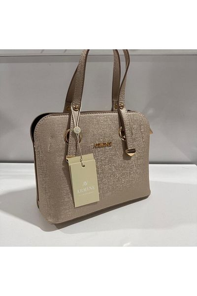 Armine Ar36406 Model Plain Gold Bag