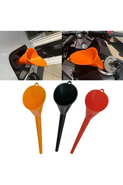 Choice 3 قطع من قمع الوقود الطويل للسيارة، أدوات تعبئة وقود البنزين والزيت، قمع زيت بلاستيكي مضاد للرذاذ، للدراجات النارية