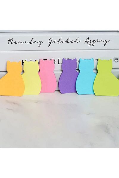 Choice 6pcs G1333A 6pcs Cat PET Transparent Memo Sticky Note Paper Daily To Do It Check List Paperlaria Sch
