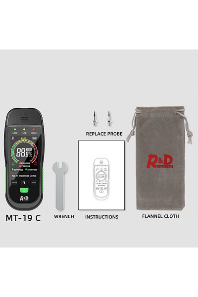 Choice 1pc 1PC MT19 Color Screen Wood Moisture Meter Wall Moisture Content Tester Paperboard Humidity Detec
