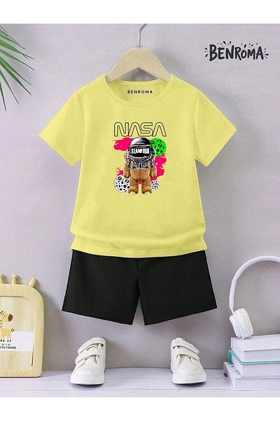 BENROMA Unisex Kids Shorts Set - Character Printed