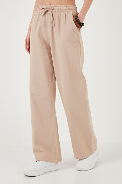 Lela Cotton Relaxed Fit High Waist Wide Leg Pants Pants 668Yp5118