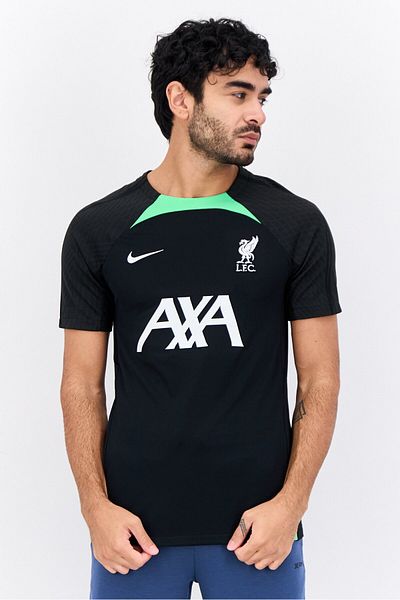 Nike Men Slim Fit Short Sleeve Training Jersey, Black