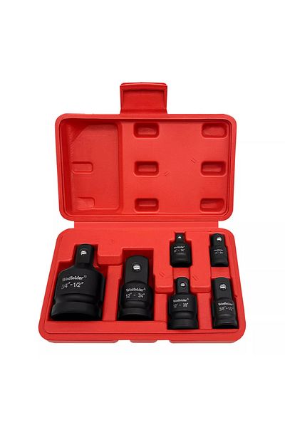 Choice Red 6Pcs Impact Socket Wrench Adapter Set 1/4 3/8 1/2 3/4 Inch Square Drive Adaptor Reducer Spanner