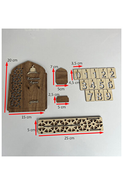 Wooden Factory Ahşap Ramazan Ayı Gün Sayacı - Dekoratif İslami Takvim