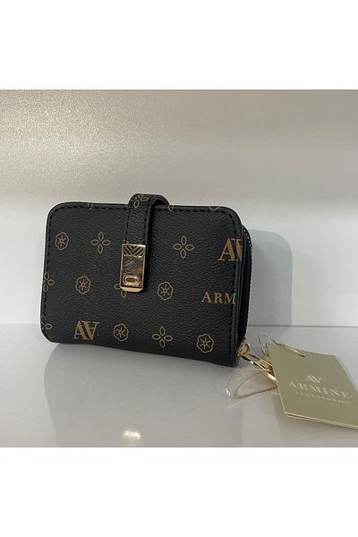 Armine Black Printed Wallet - Arc0107