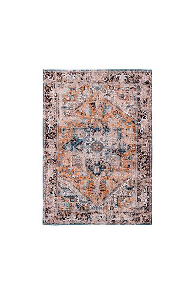 Homelux Rectangular Rug, Cotton, 200X280, Beige, Blue, Orange