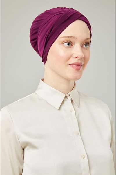 poloist Lavender Wrapped Bonnet Plum DB15