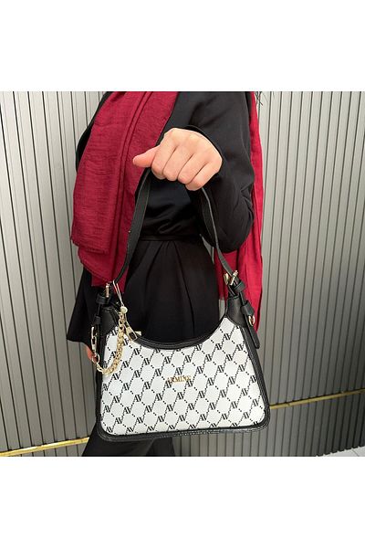 Armine White Dotted Bag - AR38604